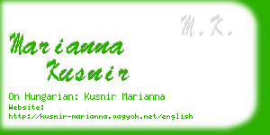 marianna kusnir business card
